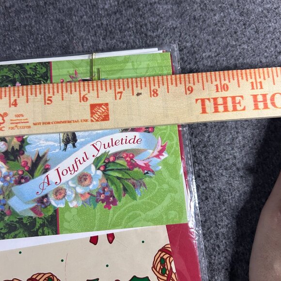 Vintage Christmas Paper Gift Wrap Sets NOS NIP Lot of 4 Ephemera Scrapbook Junk - Picture 6 of 13